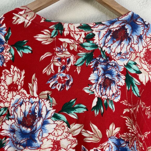 Isaac Mizrahi Live Womens XL Floral Long Sleeve Button Up Cardigan Sweater - Picture 9 of 9